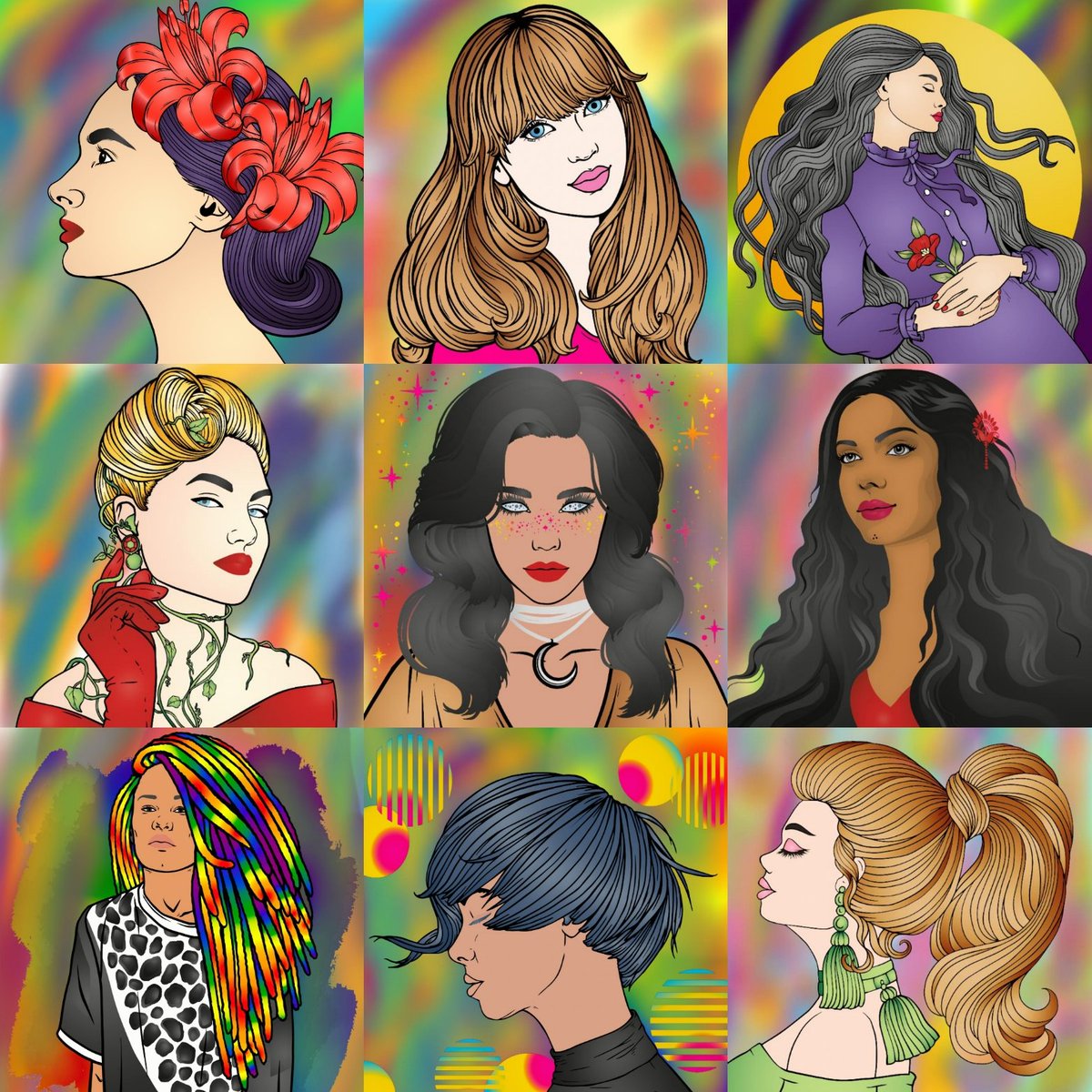 Hello #NFTCommunity 
I just released 9 #NFTs RexcolorPortrait on <a href="/opensea/">OpenSea</a>  
Blockchain Polygon
if you want to see my #NFTcollections please visit the link below 👇👇👇

opensea.io/collection/rex…