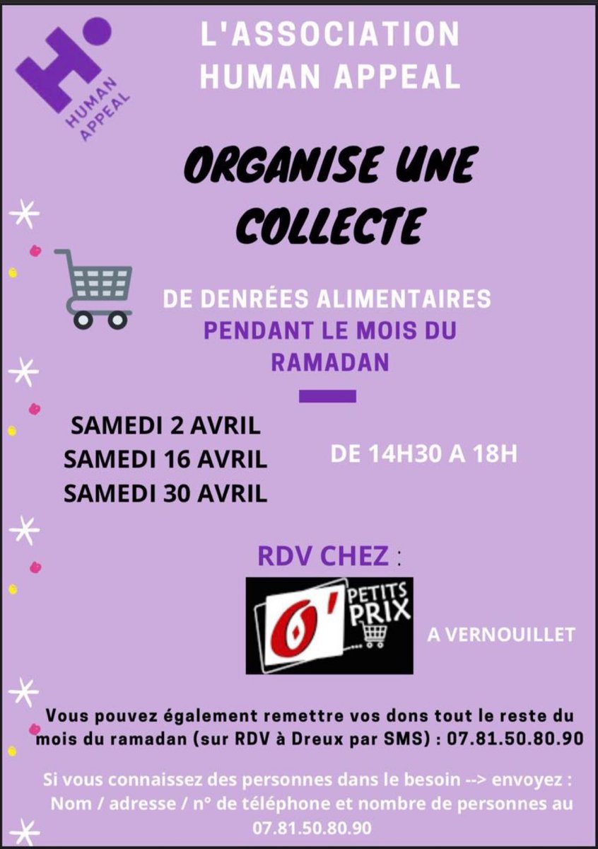Shm_923's tweet photo. Partagez au max svp afin qu’on puisse aider les plus démunies durant ce mois Saint Inshaa Allah ! Que Dieu vous préserve 🤍🤍👐🏽 https://t.co/asScCRknB1