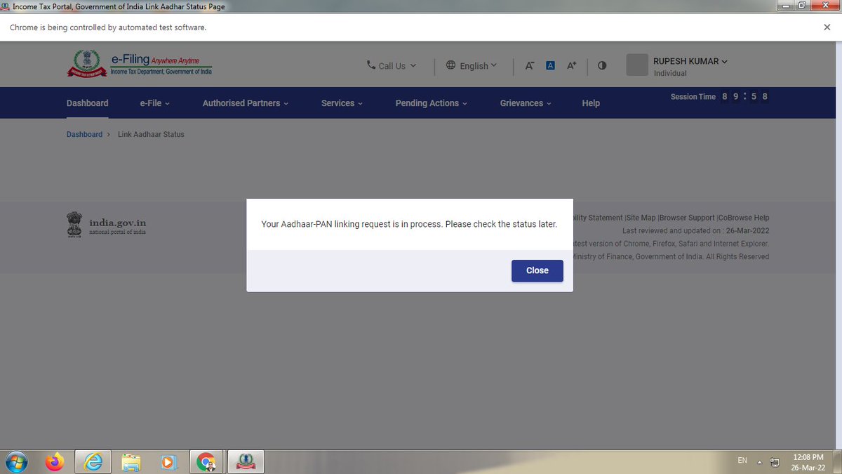 SKB1982's tweet photo. LAST TEN DAYS NOT UPDATE  PAN AADHAR LINK STATUS https://t.co/TE8ctXAcul