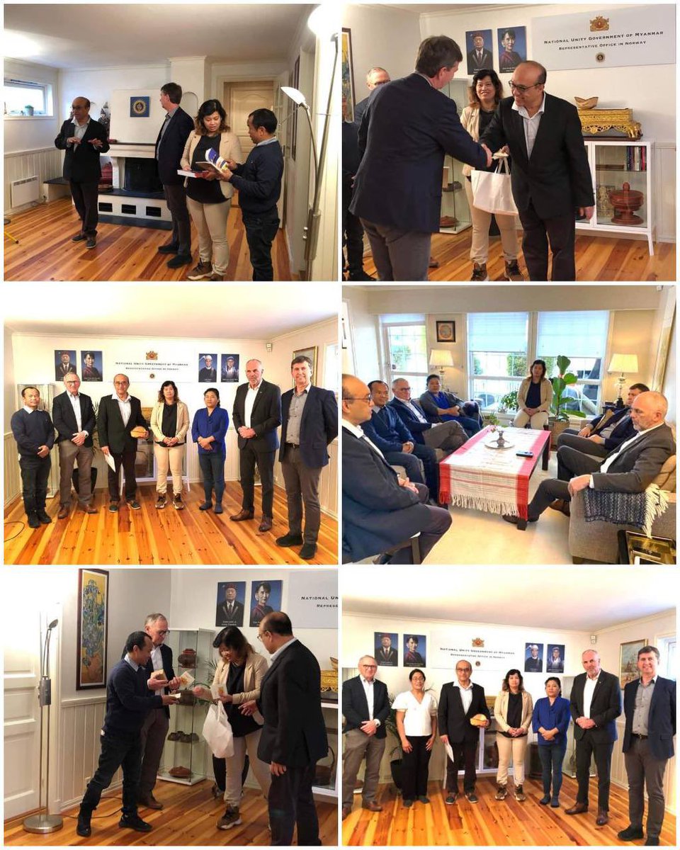 NUG delegation was invited to attend AungSanSuuKyi’s birthday celebration in Norway by Norway’s Mayor of Fallon &amp; Park Committee on Mar 25. #ICRC_HelpYouthActivists #2022Mar26Coup #WhatsHappeningInMyanmar