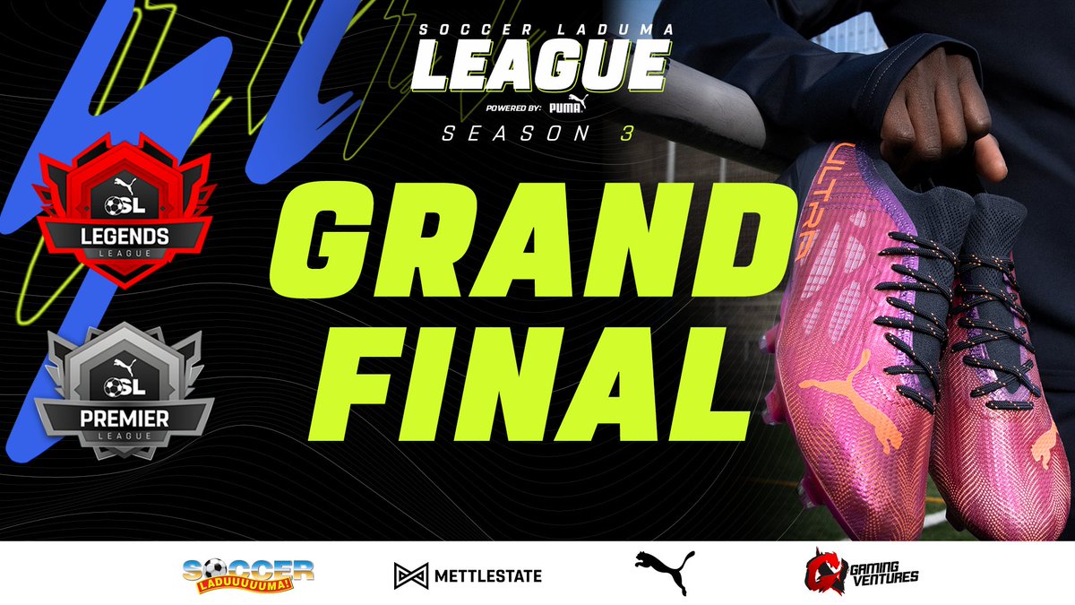 Mettlestate's tweet photo. π’ Champs, it's GAME DAY! π€©β½π
The GRAND FINALS for S3 of the #FIFA22 @soccer_laduma League will be kicking off today!β½π
Who will to take the W in this season's Premier & Legends Leagues? π GL to all the players!πͺβ½
@pumasouthafrica #ForgeFIFA #becomealegend #SLL https://t.co/UlrSPcnZKs