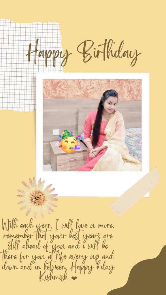 ___Kartik's tweet photo. Wish u a very very Happy b'day Kishmish @shephali__ ❤️ Radhe radhe 💐 https://t.co/vx3oKZEe6q