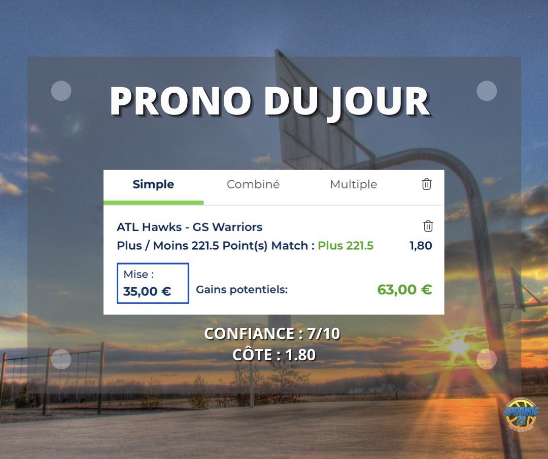 JPronos23's tweet photo. BILAN DE LA NUIT 🤩🤩🤩 

👉🏼Hawks / Warriors +221.5, 1.80 ✅
👉🏼Timberwolves, 1.71 ✅

Le PERFECT qui régale de bon matin en #NBA75, série de 4/4 en cours 🤩
Merci à tous de votre force, WE ARE BACK ! https://t.co/KQkQuisqbz