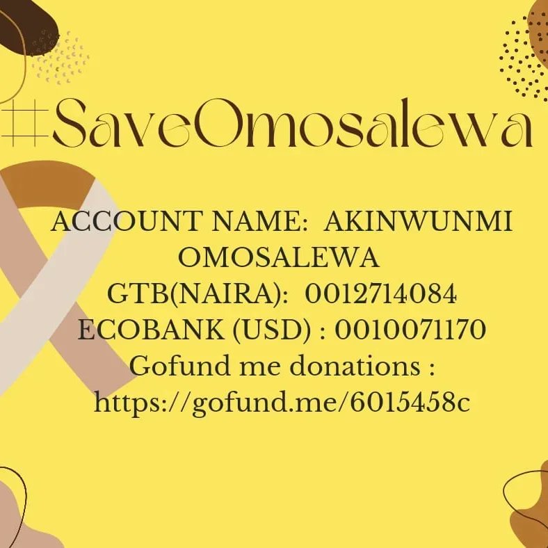 shaleywa's tweet photo. Thank you for 31M..14M to #SaveOmosalewa
#SaveOmosalewa
#SaveOmosalewa
We are grateful for your support. https://t.co/X8tWW5xdtD
