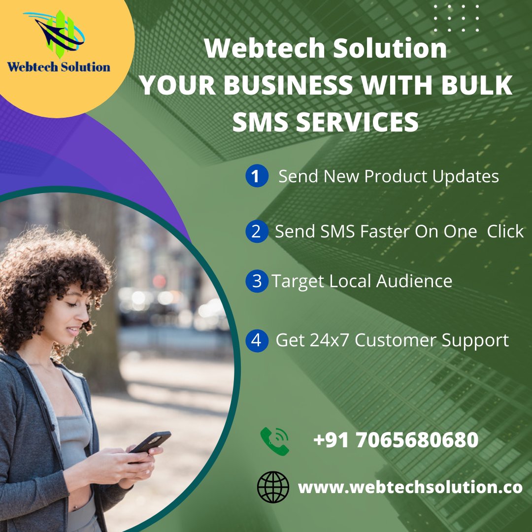 webtechnoida's tweet photo. Webtech Solution 💌 It's high time to Advertise your business with bulk SMS
Call : +91 7065680680
Mail: info@webtechsolution.co

#bulksmsgateway #bulksmsprovider #bulksmscompany #emailmarketing #bulksmsreseller  #seo  #bulksms #digitalmarketing #bulksmsservice #smsmarketing https://t.co/i9Z2kyldBv