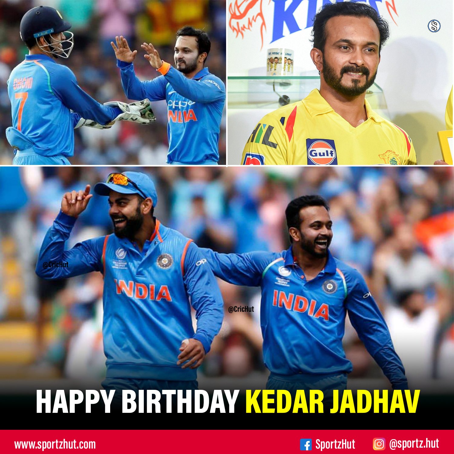 Happy Birthday Kedar Jadhav          