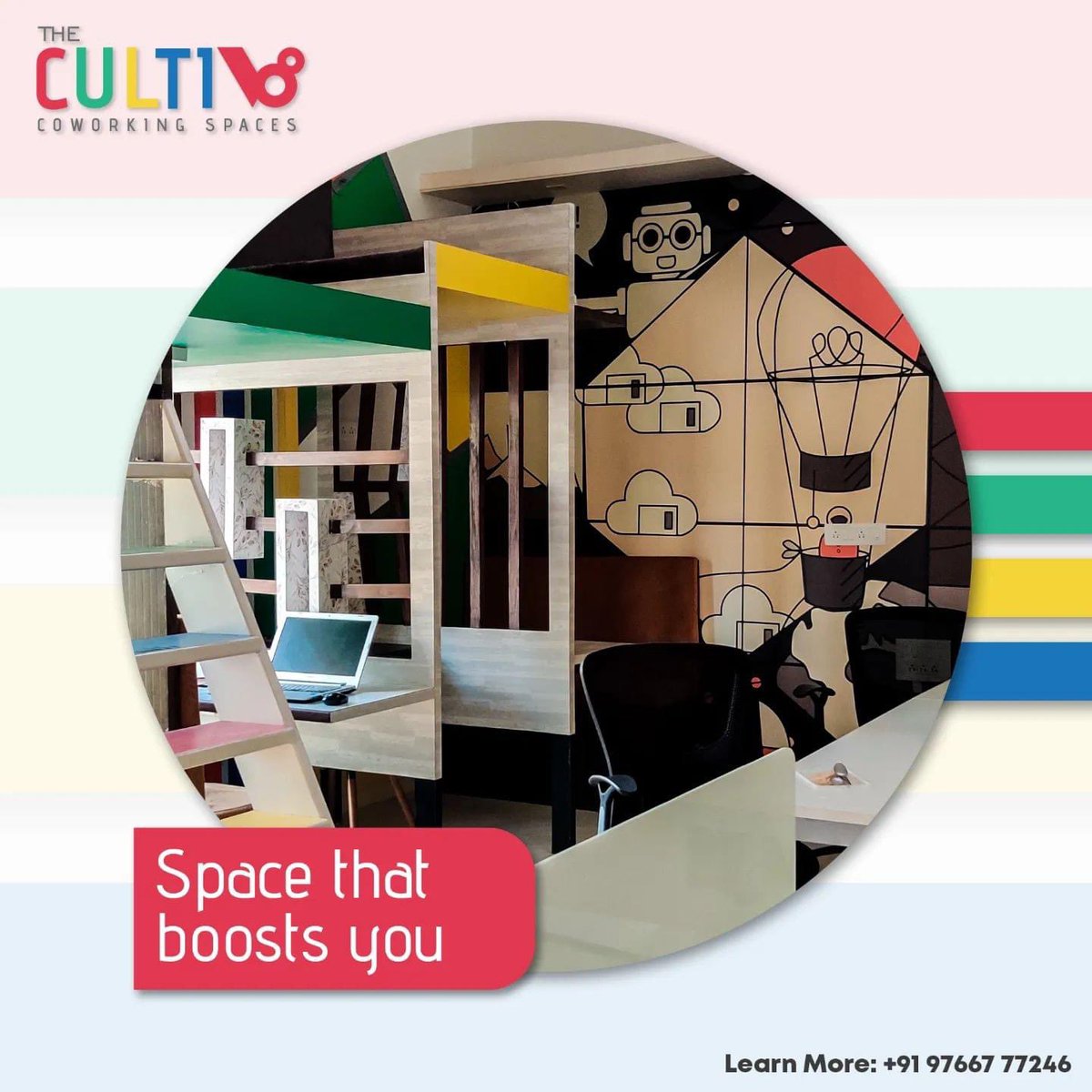 TheCultiv8's tweet photo. The Cultiv8 is always looking to catalyse its member's productivity and creativity. Our workspaces are a wonderful reflection of that!
Find the best suitable workspace for you only at The Cultiv8.

Reach out to us at 
📞+91 97667 77246 https://t.co/2VzrjLuV15