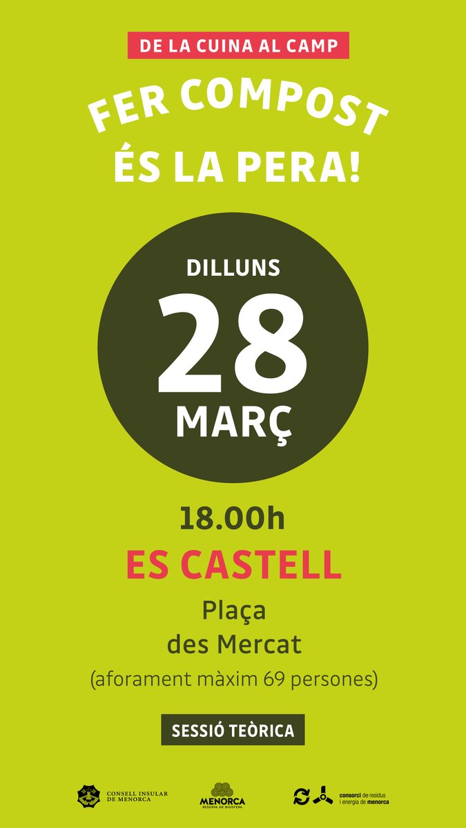 esteve_barcelo's tweet photo. I dilluns que ve a #esCastell i dijous a #Maó 
Inscripcions a:
https://t.co/duoVJAOisd https://t.co/qVwxMy4YAT