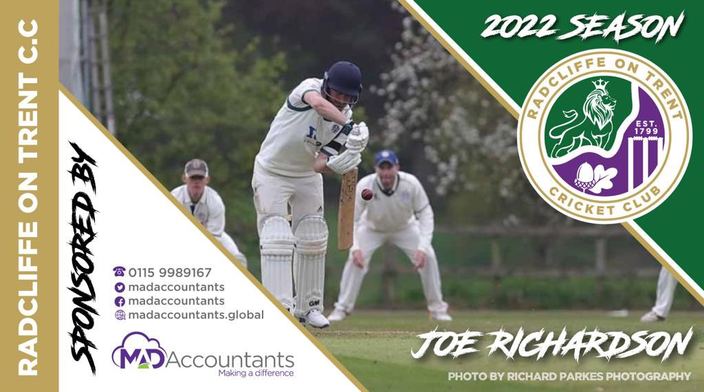 Radcliffe on Trent C.C. (@rotcricketclub) on Twitter photo 🏏🏏Player Sponsorship🏏🏏 New 2022 captain Joe Richardson is up next, sponsored again by <a href="/madaccountants/">M.A.D. Accountants</a> West Bridgford. Specialists in cloud accounting. They offer professional accounting, bookkeeping and tax planning advice, to both businesses and individuals.Check them out 🏏🏏Player Sponsorship🏏🏏 New 2022 captain Joe Richardson is up next, sponsored again by <a href="/madaccountants/">M.A.D. Accountants</a> West Bridgford. Specialists in cloud accounting. They offer professional accounting, bookkeeping and tax planning advice, to both businesses and individuals.Check them out