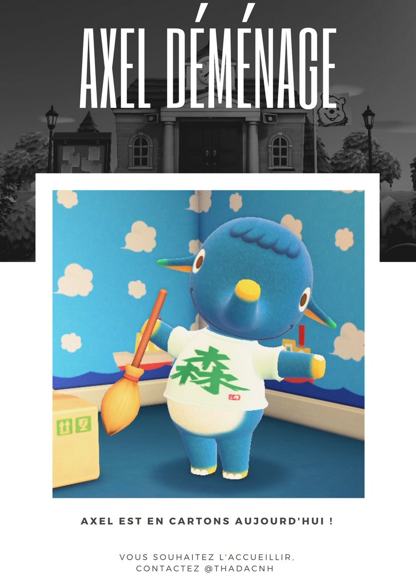 🗒Annonce🗒
Petit éléphant bleu, au sourire irrésistible, sportif avec une prédilection pour le fitness, cherche nouvelle île pour emménager.
🚚 Déménagement le 26 mars 🗓 Contactez l'agence <a href="/ThadBeaumont1/">Thad ACNH</a> ☎️
#ACNH #ACNHEntraide #AnimalCrossing #AnimalCrossingNewHorizons