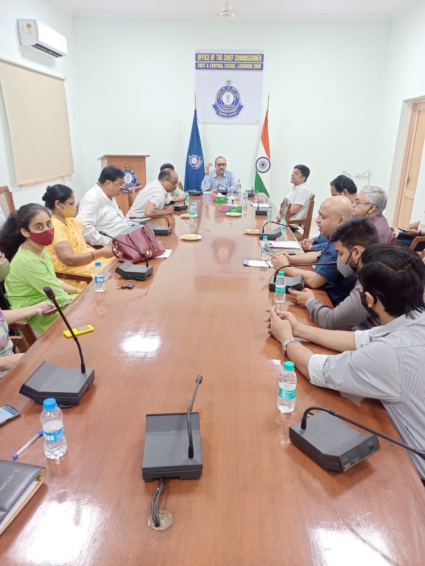CGST Commissionerate, Lucknow conducted a Special Outreach Programme for GST Taxpayers and Trade Associations on 26.03.2022 at GST Bhawan, Lucknow. Issues raised by them were addressed by the officers.#CBIC4Taxpayers <a href="/nsitharamanoffc/">Nirmala Sitharaman Office</a> <a href="/mppchaudhary/">Pankaj Chaudhary</a> <a href="/cgstluckzone/">CGST Lucknow Zone</a> <a href="/cbic_india/">CBIC</a>