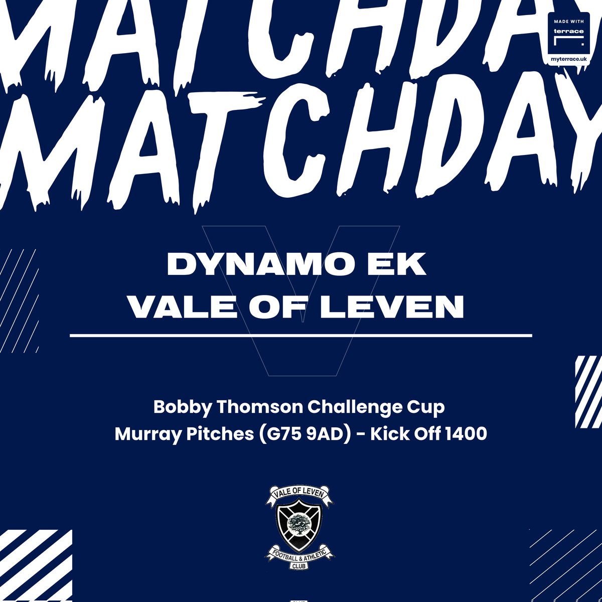Vale of Leven AFC (@valeoflevenafc) on Twitter photo β½οΈ Matchday β½οΈ
π | Bobby Thomson Challenge Cup
π | <a href="/dynamoek/">dynamoekfcest1969</a>
ποΈ | MurrayPitches (G75 9AD)
π | Sat Mar 26
π | 1400 KO
<a href="/GGPAFL/">Greater Glasgow Premier AFL</a> <a href="/scottish_aff/">AmateurFixturesResultsSCO</a> β½οΈ Matchday β½οΈ
π | Bobby Thomson Challenge Cup
π | <a href="/dynamoek/">dynamoekfcest1969</a>
ποΈ | MurrayPitches (G75 9AD)
π | Sat Mar 26
π | 1400 KO
<a href="/GGPAFL/">Greater Glasgow Premier AFL</a> <a href="/scottish_aff/">AmateurFixturesResultsSCO</a>