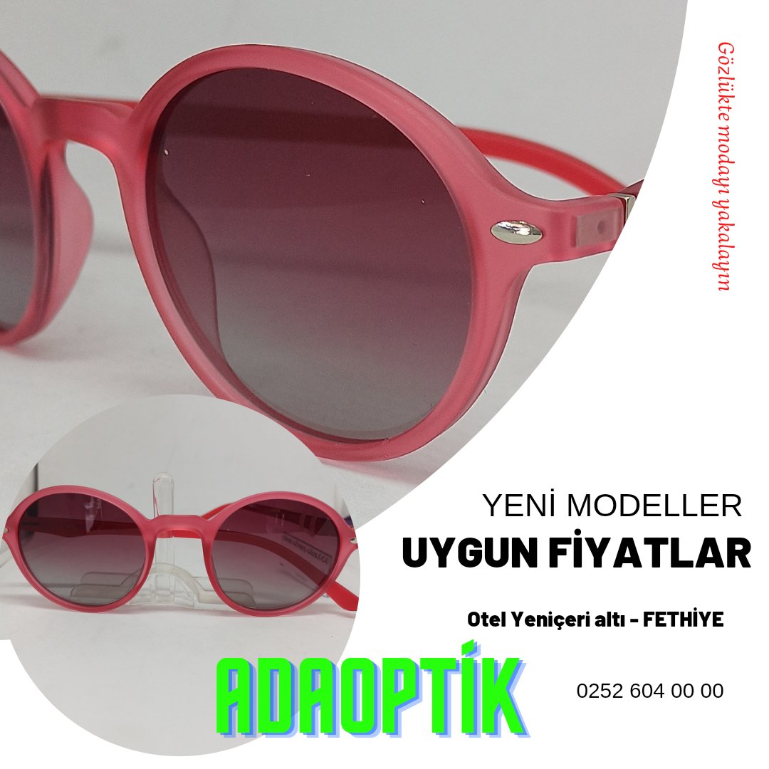 optikveoptik's tweet photo. Yeni modeller, uygun fiyatlar için bize uğrayın #adaoptik #güneşgözlüğü #yenisezon #kampanya #zenginçeşit https://t.co/ZJ5N5OLSuv