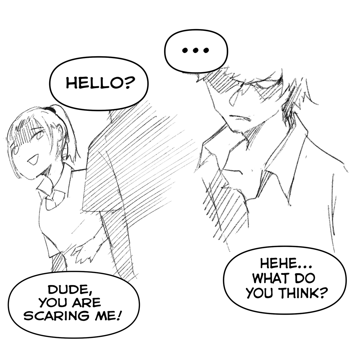 Sadhen12's tweet photo. based on a true story~ 
#comic #manga #ponytail https://t.co/FgDff0Basv