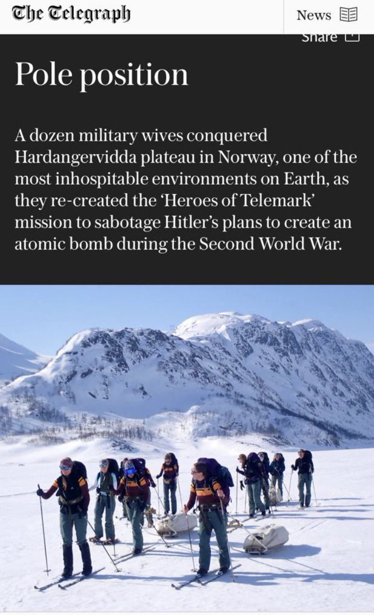 ForcesWivesChal's tweet image. Pole position - link to Telegraph online 🙌. Blue skies! digitaleditions.telegraph.co.uk/data/894/reade…