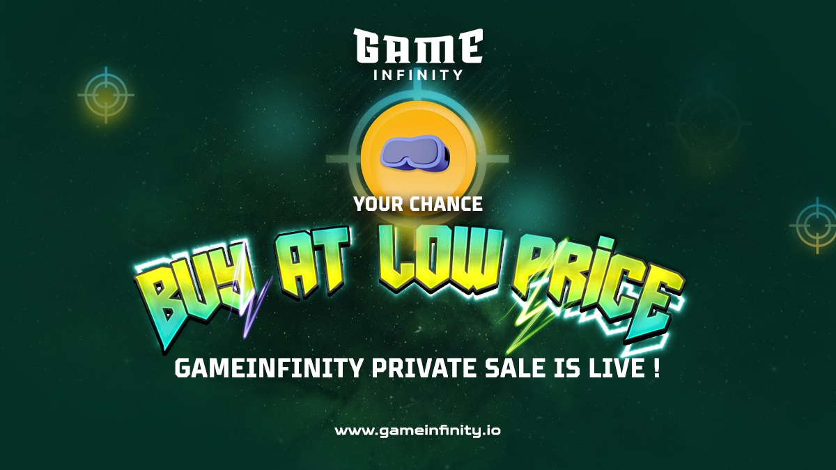 Have you bought  $GAMEIN is Presale? 

Go get it now at $0.005/ token 
#PancakSwap listing at $0.015/token. 

Connect #BSC wallet on #Metamask #Trustwallet and visit : gameinfinity.io

Moon to 72X 🚀 #web3gaming #NFT