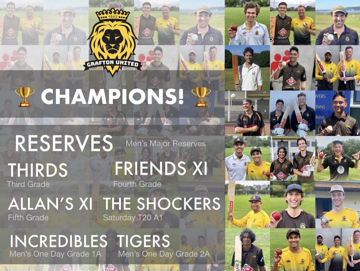 GraftonUnited's tweet photo. G’ton for the CUP x 7! 🏆🏆🏆🏆🏆🏆🏆

A remarkable day of finals sees Grafton United’s senior club take out seven titles - unprecedented!

What a pride of lions! 🏆🦁 https://t.co/TmDcpKGQQV