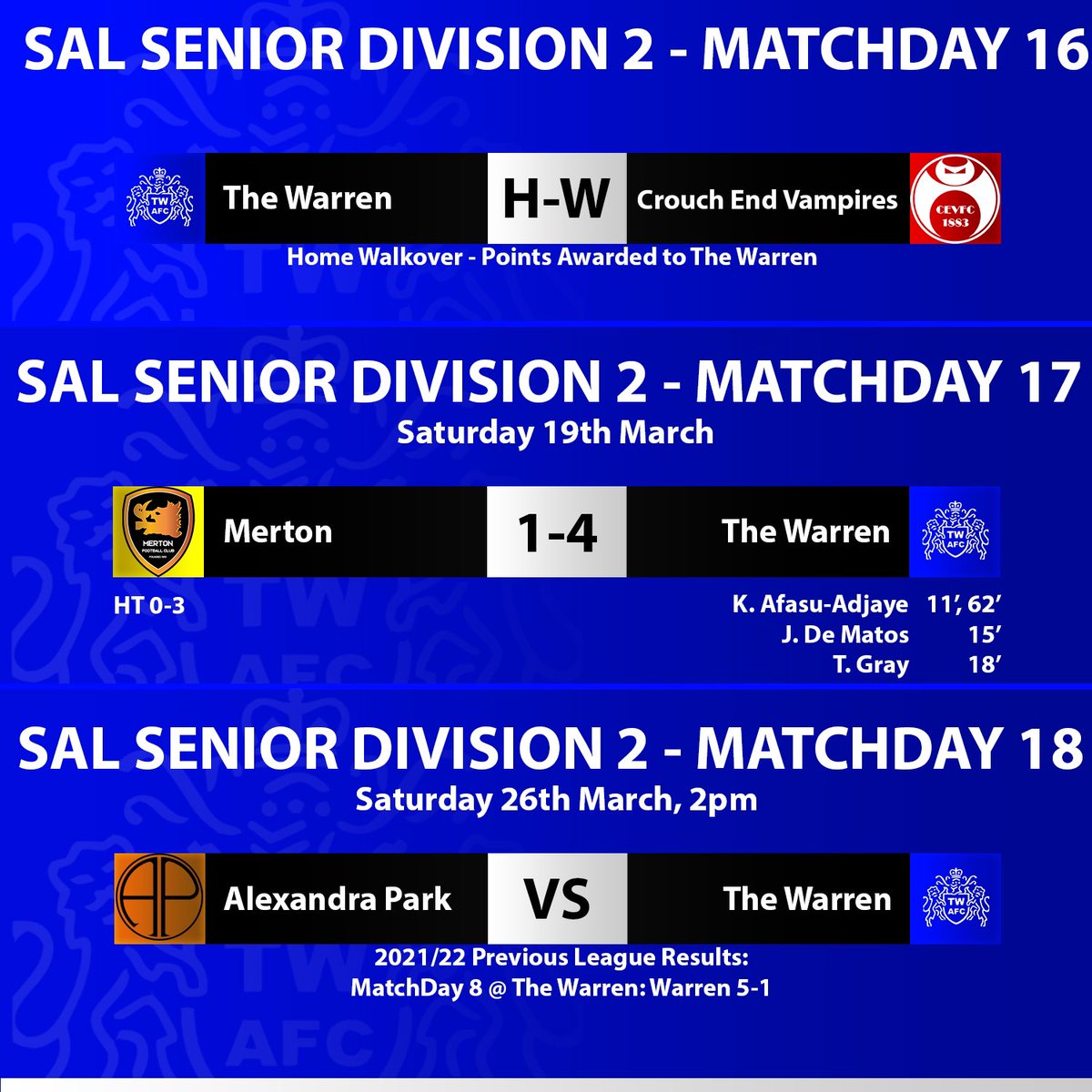 The Warren AFC tweet media