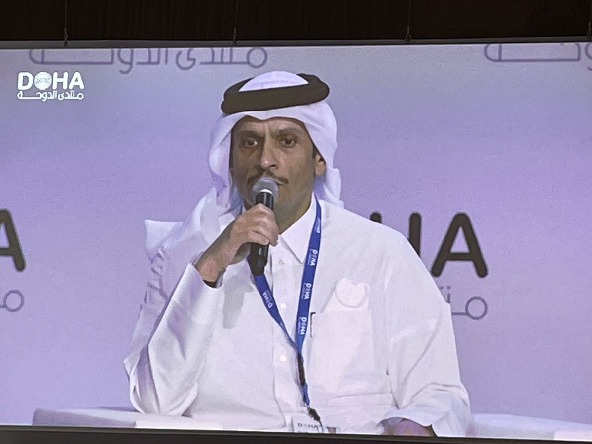 Qatar’s Foreign Minsiter tells the Doha Forum that dialogue and mediation is the best way to create regional stability.