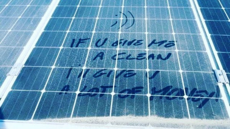 usasolarco's tweet photo. Are you waiting for a sign to clean your #solar? Well, this is it! 😉

 #florida #floridalife #floridakeys #floridaliving #floridabeaches #floridaman #floridarealestate #floridarealtors #floridalocal #floridadesign #floridasunshine #floridababy #floridamom #floridalove https://t.co/QrO63mDabF