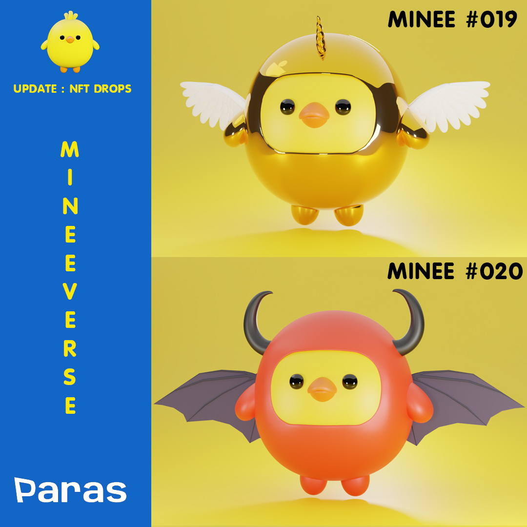 minee_verse's tweet photo. ✨NEW DROP MINEE Chick-Chick collection✨
Available now on paras!!!
💥The Minee and his gangster, Pawi and Pudy.💥
👉 Rarity = Epic
Paras : https://t.co/DK9WzdDhbp
Website : https://t.co/CS5L3DULsJ

#NFTCommunity  #NFTcollectibles #NFTTHAILAND #NFTs #NFTProject #NFTTHAILAND https://t.co/NMC0OfufLQ