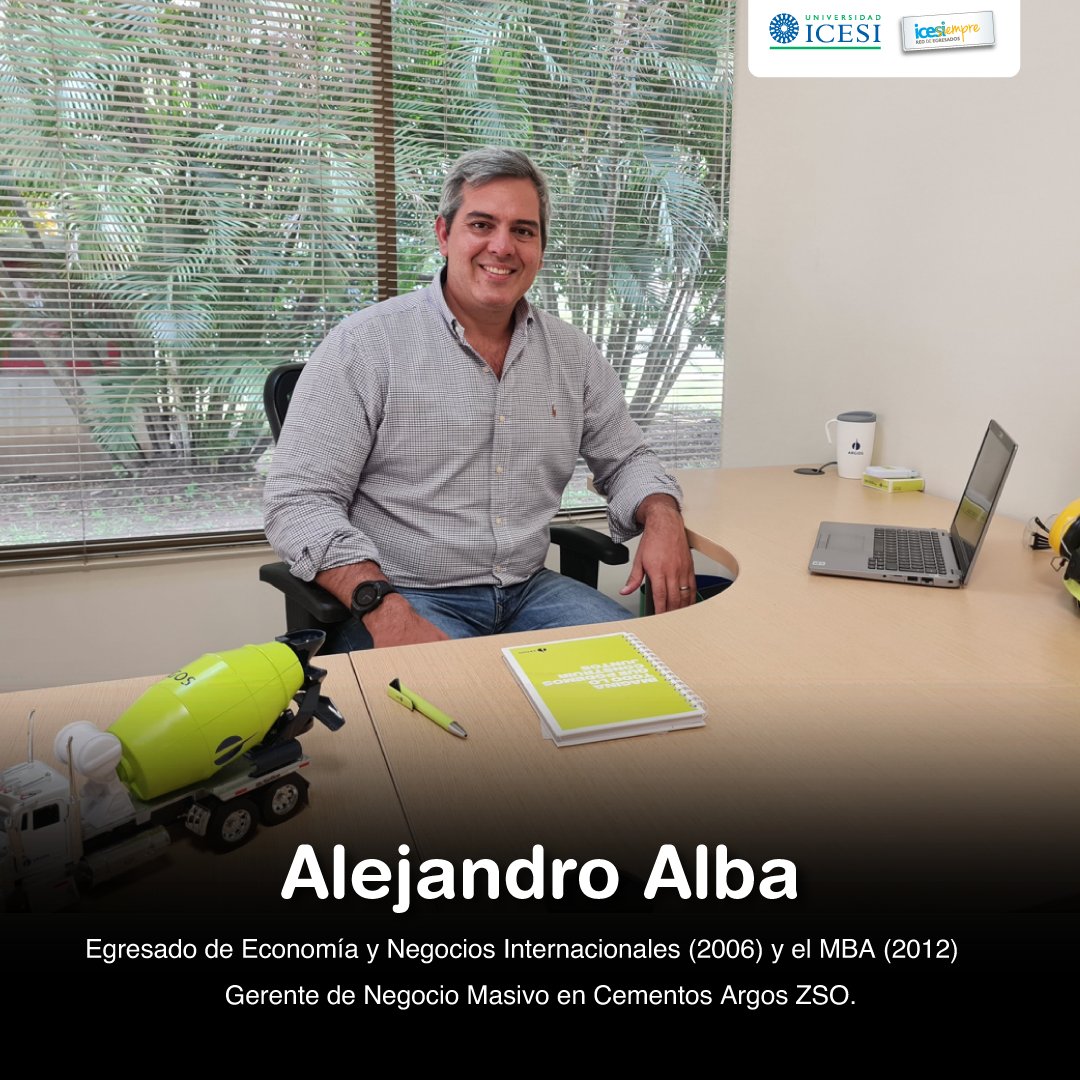 CmachadoZ's tweet photo. #OrgulloIcesista Alejandro Alba,  egresado Economía y Negocios Internacionales y MBA de @icesi. Gerente de Negocio Masivo en @Cementos_Argos ZSO
“Icesi es el mejor lugar para la formación de profesionales y ciudadanos responsables orientados al logro”
 https://t.co/1G1fYp1FYQ https://t.co/t9AetLKZWx
