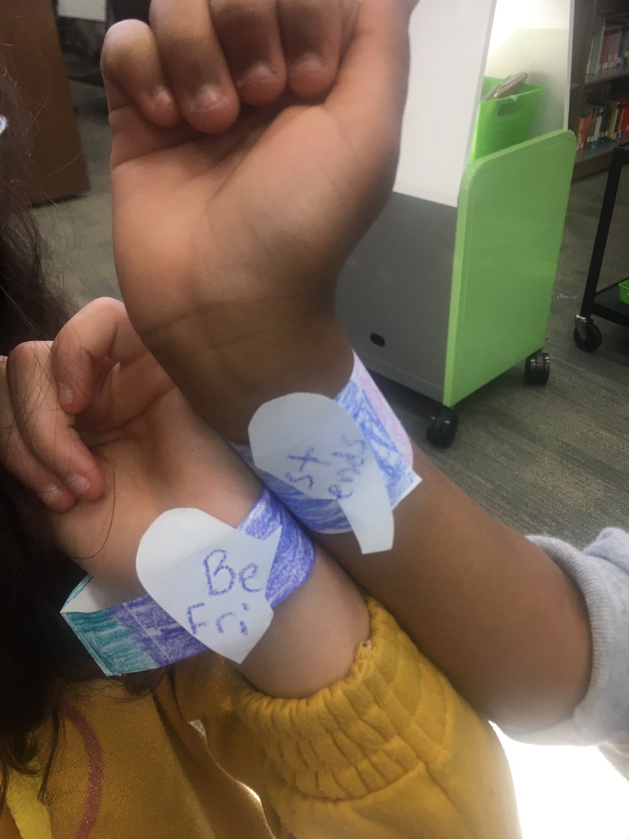 Loving these sweet friends and their homemade Best Friends bracelets crafted during our Makerspace time- Always thankful for these moments where our students can create and collaborate! <a href="/BangElementary/">Bang Elementary</a> <a href="/CyFairLibraries/">CyFairLibraries</a> #cfisdlibrarians #bangbearsread