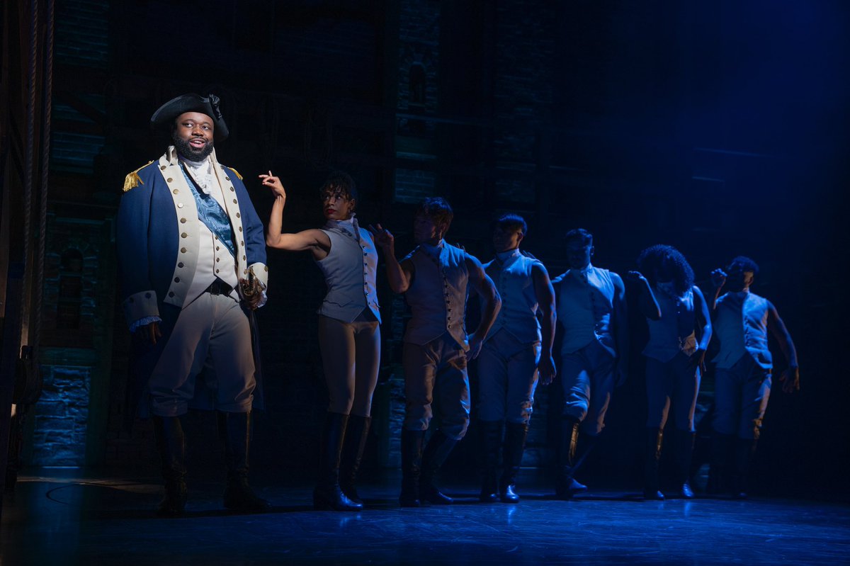 #Hamilton on Broadway is the room where #RedBuckets happens ♪ Thank you to the company of @Hamilton for participating in our Spring Fundraising Campaign. Be sure to look for #RedBuckets at the show through May 1 .❤️ Photos by Joan Marcus.