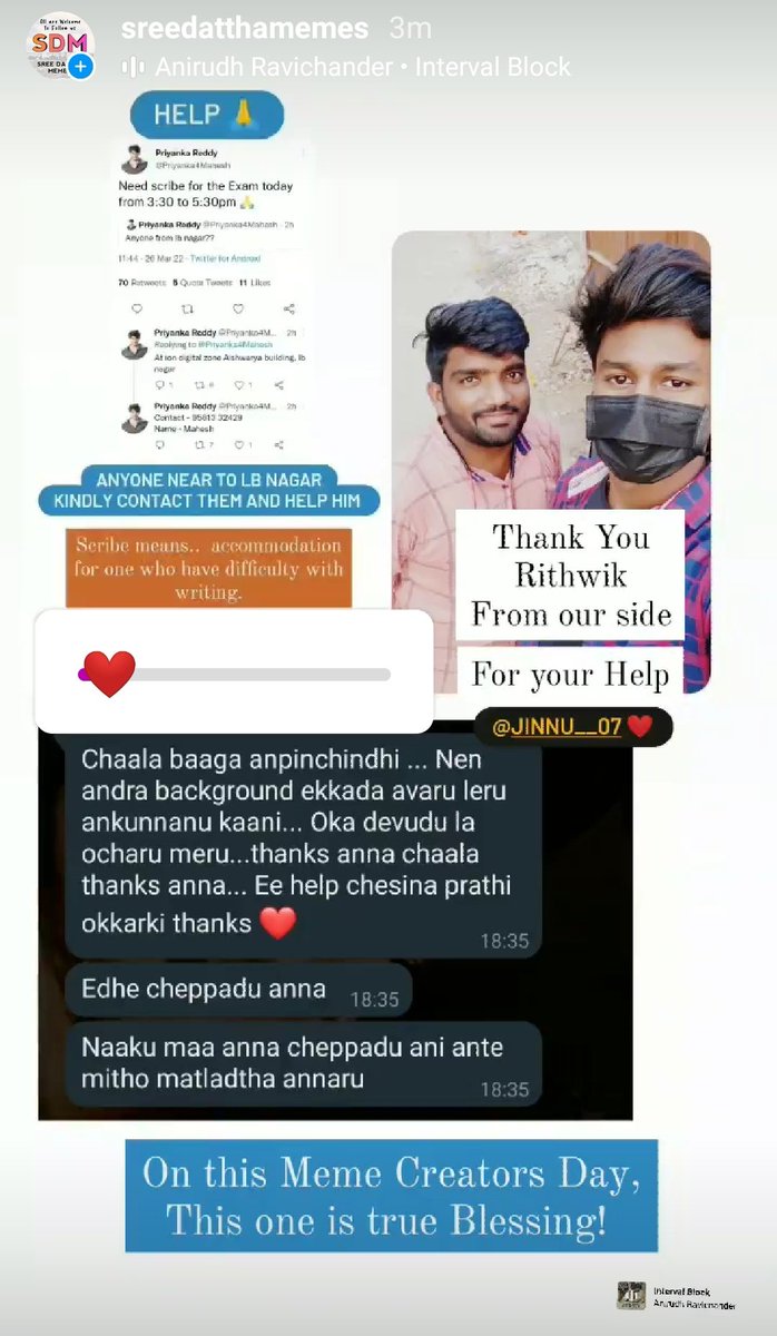 sreedatthamemes's tweet photo. On this Meme Creators Day, This one is True Blessing ❤️🌟

Thankyou Rithwik 🙏

From SDI College
&amp; SDM Team https://t.co/7GMWCvb0I5