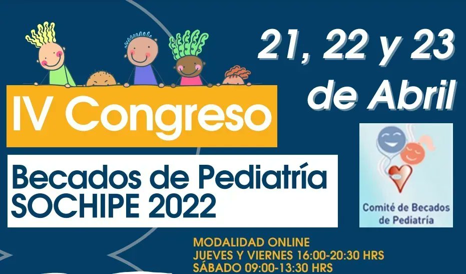 sochipe's tweet photo. [¡INSCRÍBETE!] CONGRESO DE BECADOS DE PEDIATRÍA 2022 💪
Del 21 al 23 de abril (online), se realizará la 4ta edición de este Congreso. Te invitamos a participar como asistente y también enviando trabajos de investigación para premio (plazo: 28 de marzo) 👉 https://t.co/r5pHhauVf8 https://t.co/6P7v8Uim1R