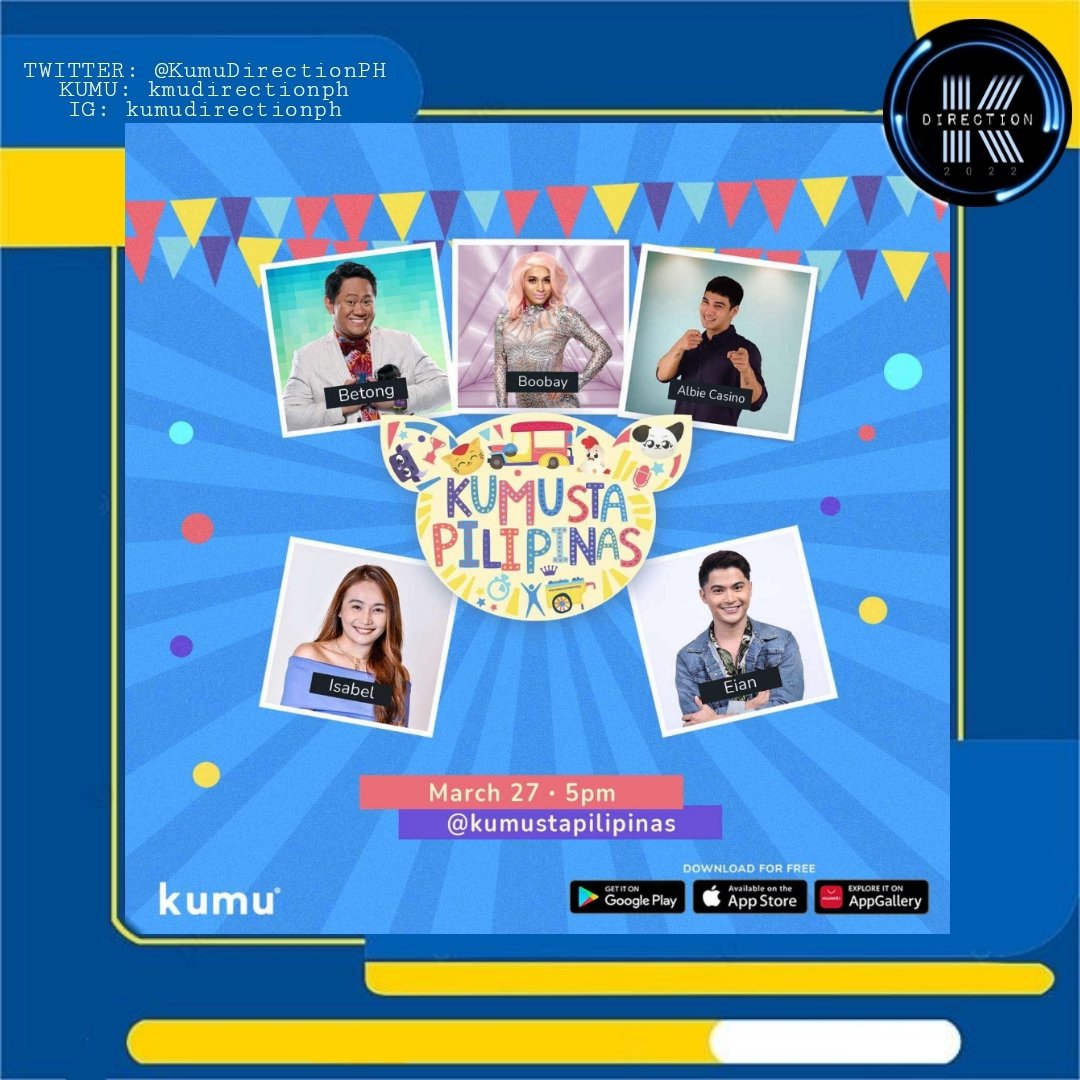 KUMU DIRECTION | UPDATE

Ayun Royals hindi lang si <a href="/EianRances/">𝗘𝗶𝗮𝗻 𝗥𝗮𝗻𝗰𝗲𝘀</a> ang aabangan natin bukas sa Kumusta Pilipinas. Let's support <a href="/abcasino09/">albie casiño</a> also Royals.

Let's go!

#KumuDirection
