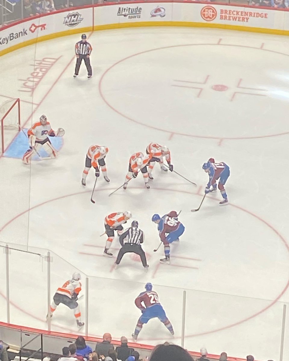 #GoAvsGo  Fun time at the Avs game with Kathy and Jason. Yea Avs! 🏒🎉