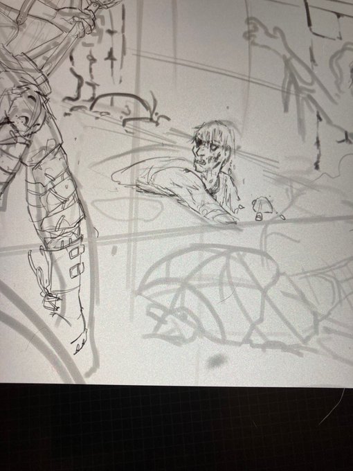 i'm making charlie slimecicle apocalypse fanart btw. look at this zombie. this may be too ambitious 