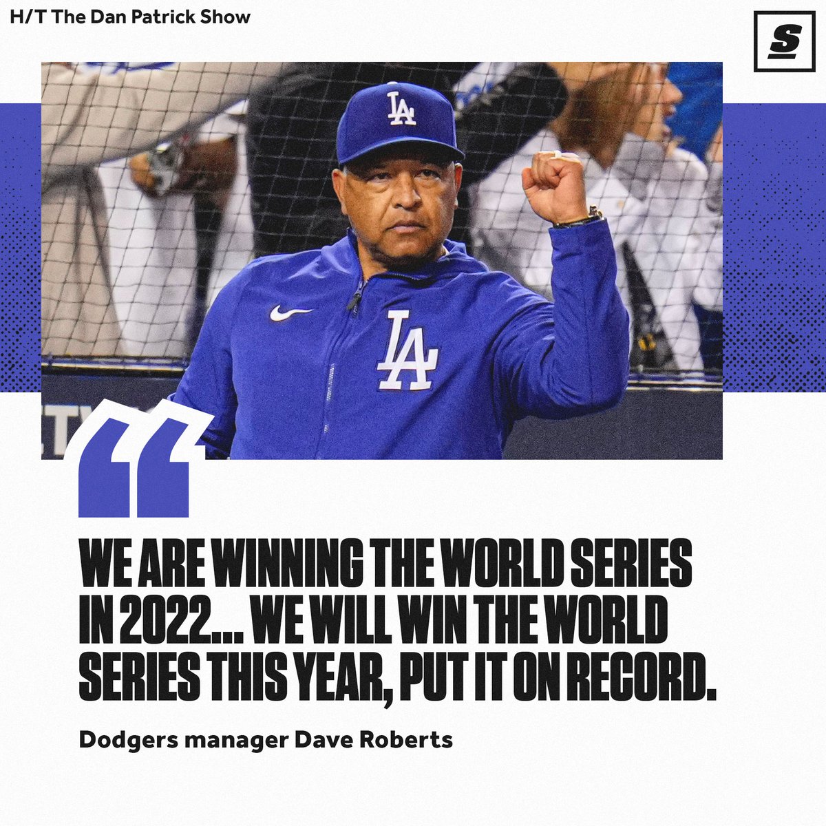theScore's tweet photo. Dave Roberts is confident in his Dodgers heading into the 2022 season. 🏆 https://t.co/SNLHmQu10f