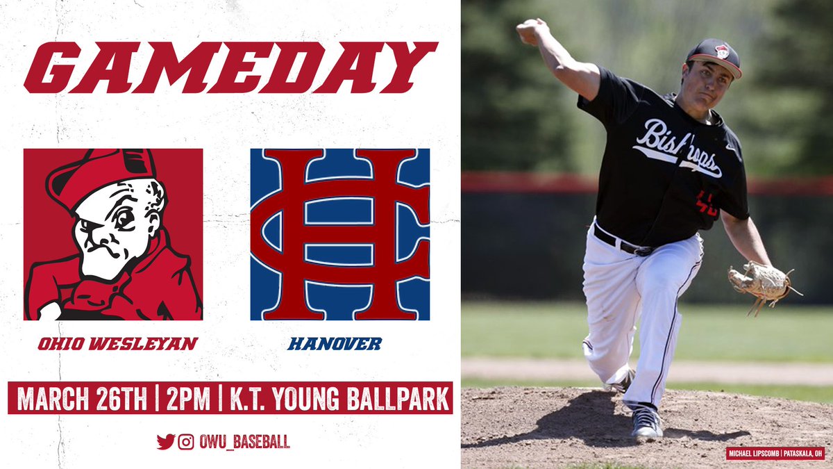 OWU_Baseball's tweet photo. GAMEDAY
at Hanover 
2PM - K.T. Young Ballpark
Stream: https://t.co/hsqW81UD8Q

#RollShops https://t.co/8qYYkG1Rov