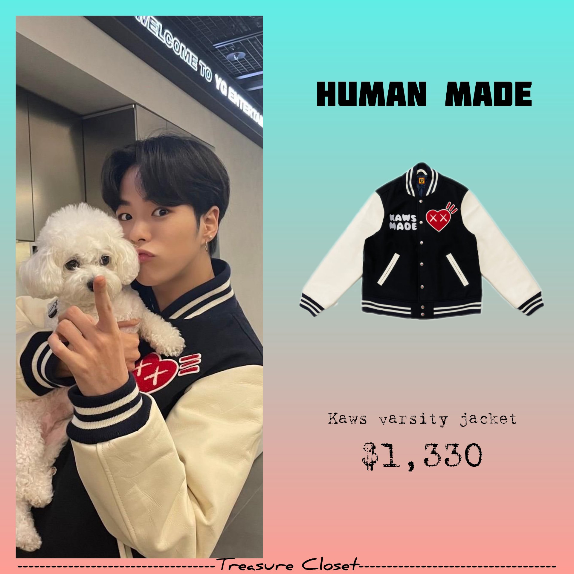 HUMAN MADE x KAWS Made Varsity Jacket #2 Jual Human Made x Kaws