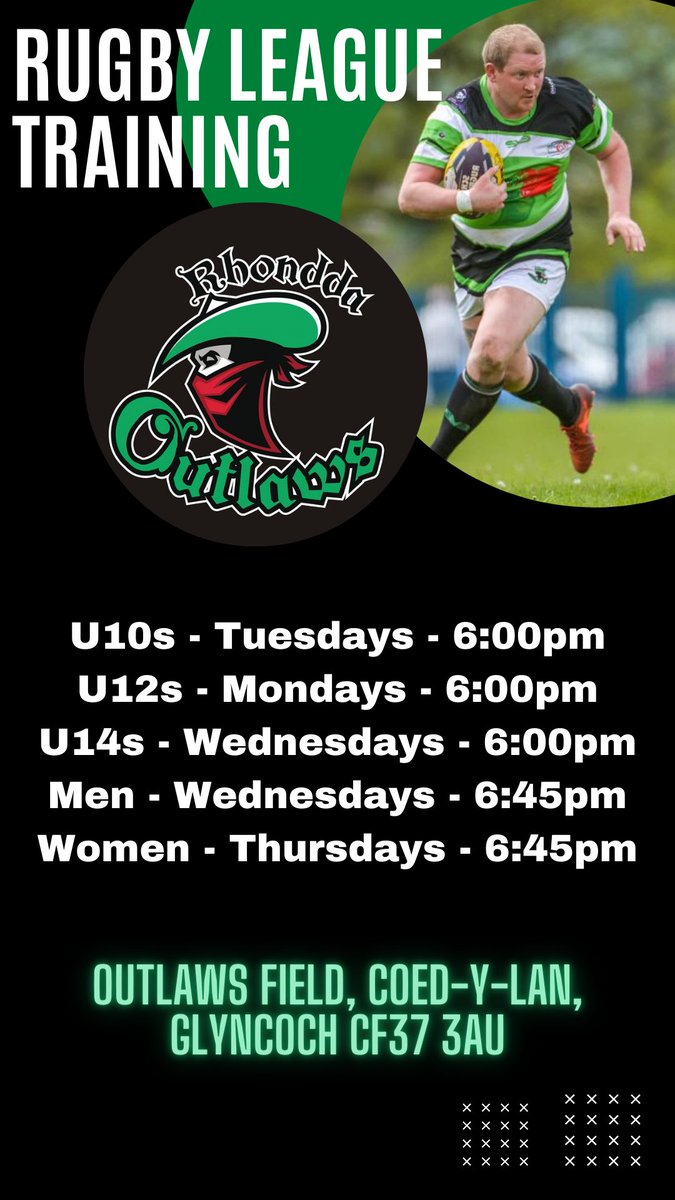 The new season is fast approaching and training starts up for all age grades this week. Players old and new are welcome to head down to Outlaws Field and join us