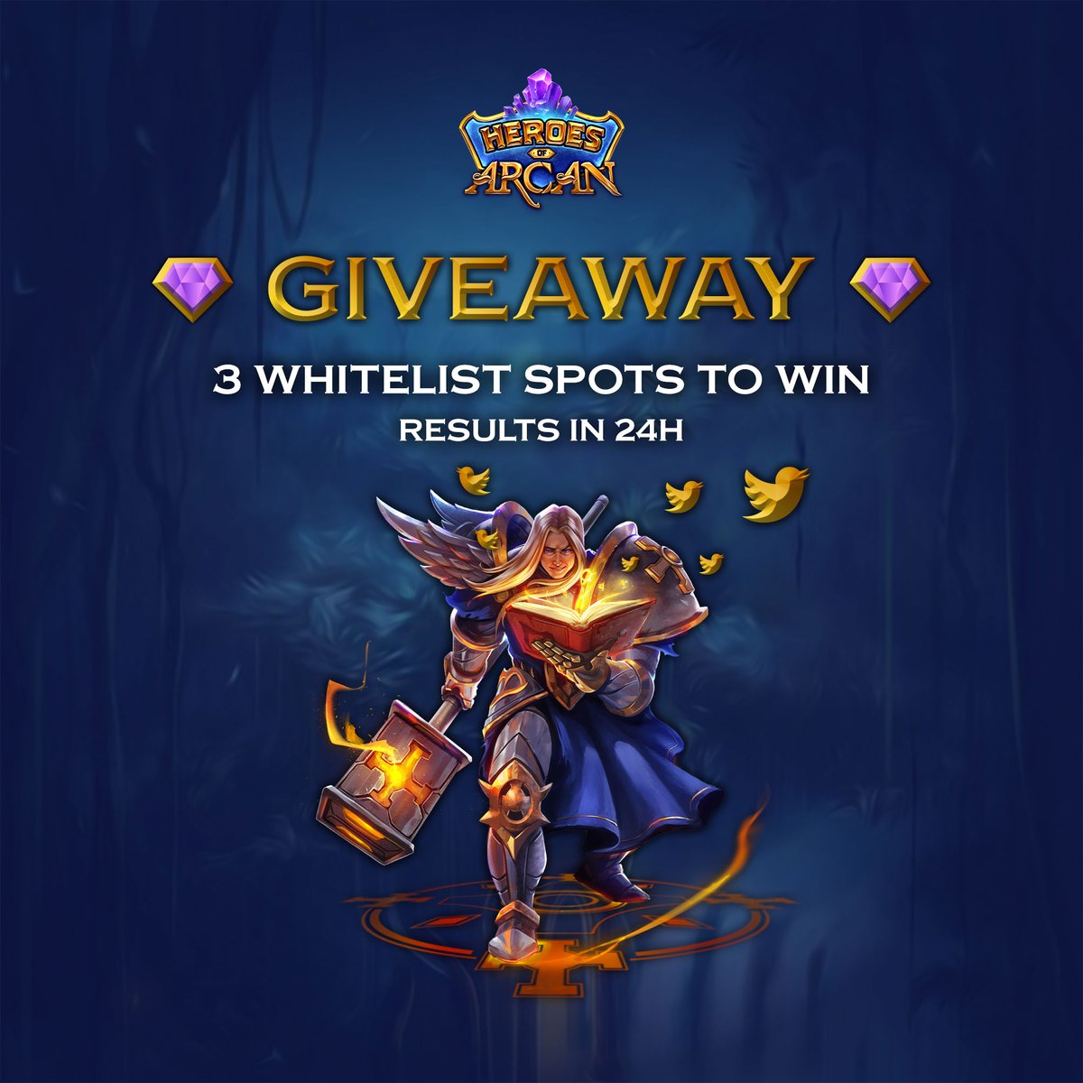 💎 First Twitter RT Giveaway 💎

🎺 The long awaited times have come! 

500 $ARCAN + 3 Whitelist spots:

⚔️ FOLLOW <a href="/HeroesOfArcan/">Heroes Of Arcan</a>
⚔️ LIKE &amp; RT this post 
⚔️ TAG 3 friends

3 WINNERS IN 24H

#Giveaway #Heroesofarcan #PE2
