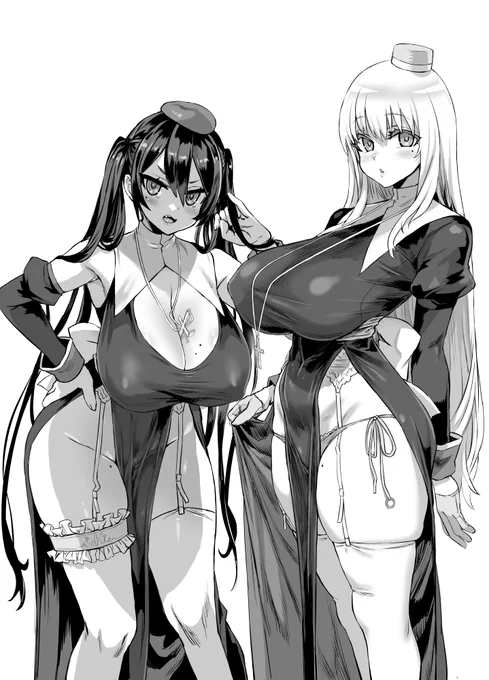 ファンタジー世界のシスターさんは全員サキュバスよりスケベな格好しているから大好き 