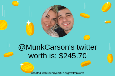 MunkCarson's tweet photo. My Twitter worth is: $245.70

Find yours with https://t.co/BUTU2Mcloe

⠀ https://t.co/oynkswHIFV