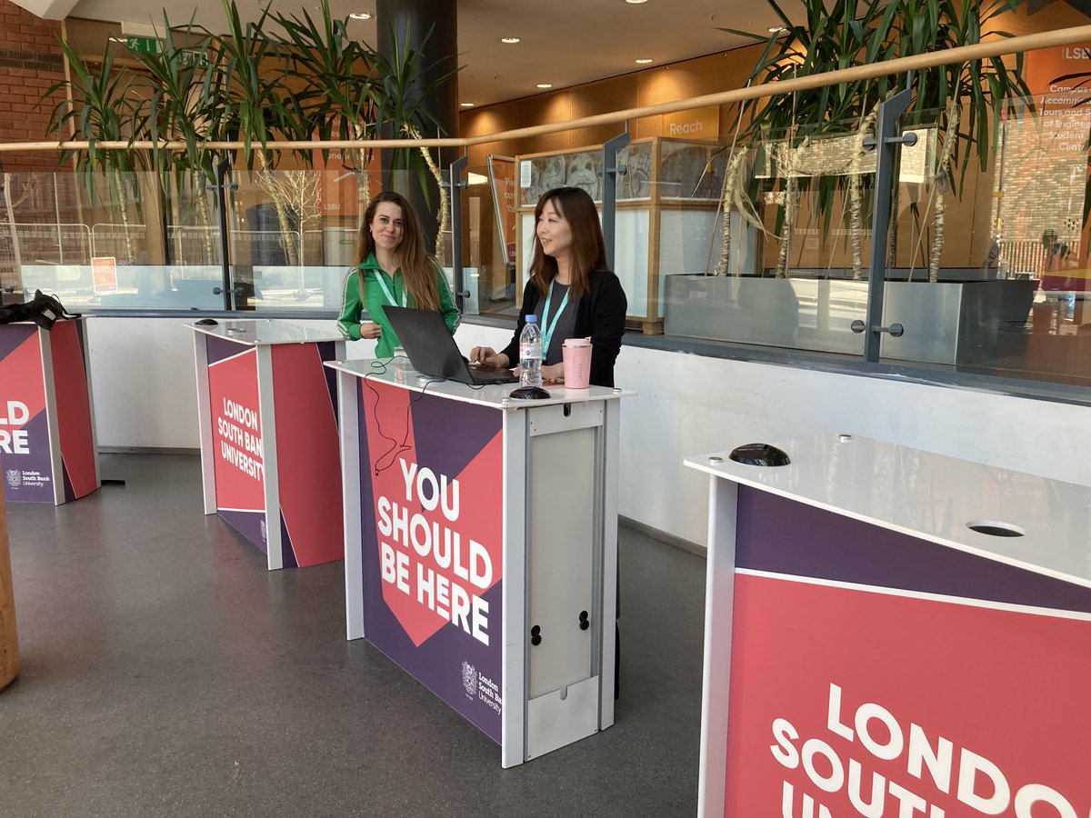 Ready and waiting for our guests <a href="/LSBU/">London South Bank University - LSBU</a> Open Day. The sun is shining and the campus is looking glorious.