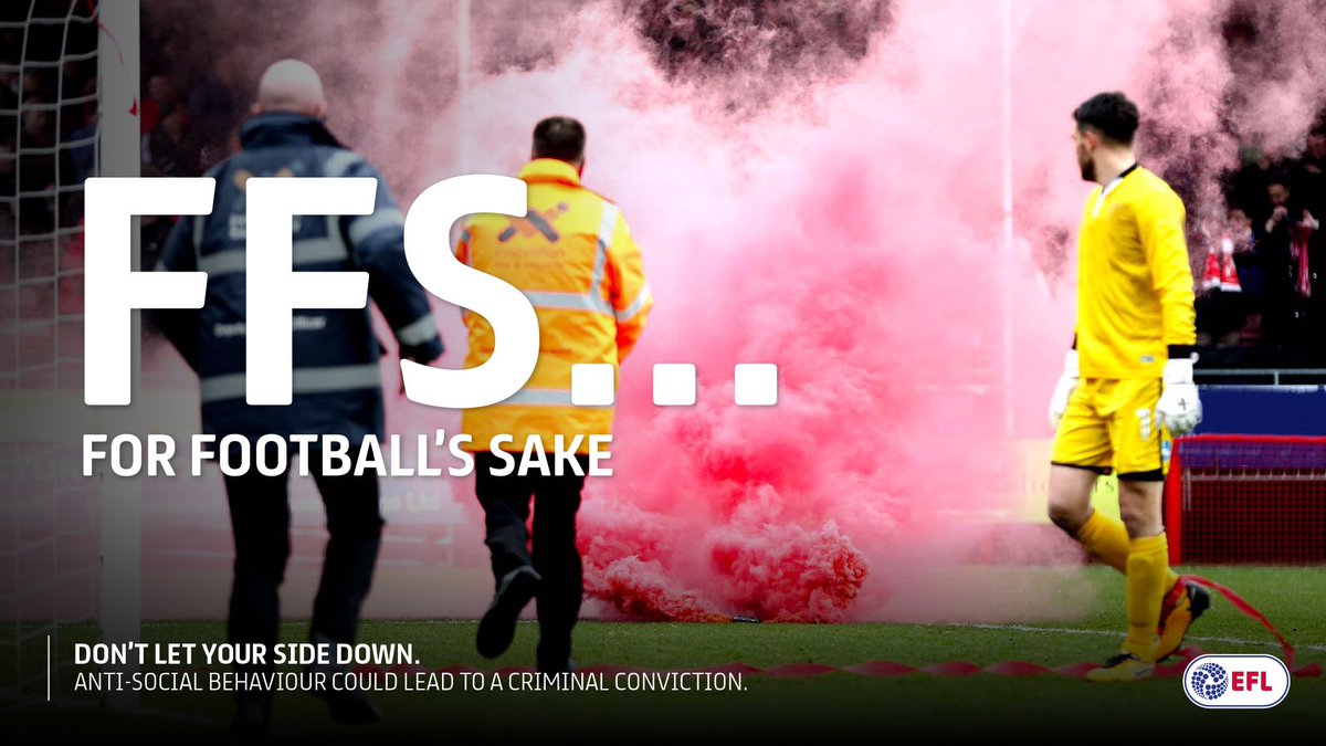 Official_BRFC's tweet photo. ⛔️ Be warned. Anti-social behaviour could see you banned from football.
#ForFootballsSake, don’t spoil anyone’s day.
#BristolRovers #UTG @EFL https://t.co/d2P9chGepR