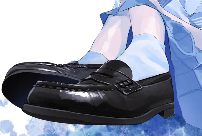 落描きローファー 