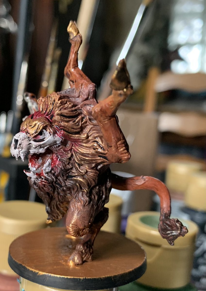 NavajoBirdsong's tweet photo. #MassiveDarkness2 #RoamingMonster #Buer #painting https://t.co/BXIOSADUpf