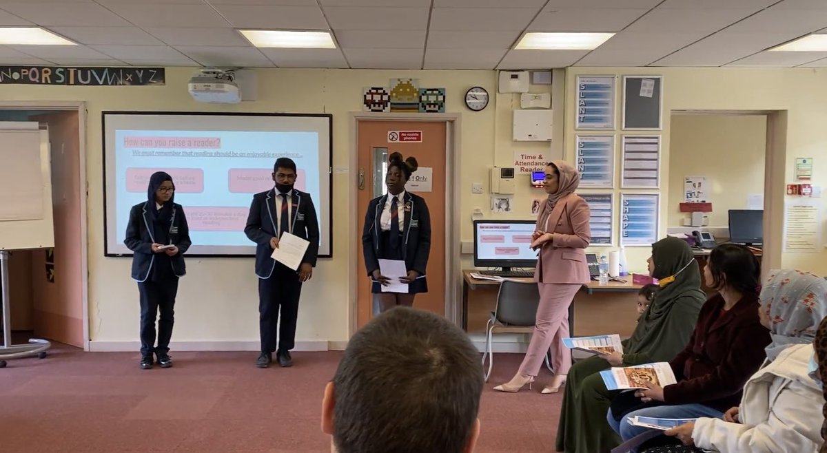cumberlandcst's tweet photo. Thank you to all the parents who were able to attend our parent coffee session on: 'Encouraging your child to read at home' 

Our speakers, @Omar_Deria @YusufMehak Mr Robinson and our amazing Year 9 students spoke to our parents giving practical advice and the benefits of reading https://t.co/qM1z8C3wl6