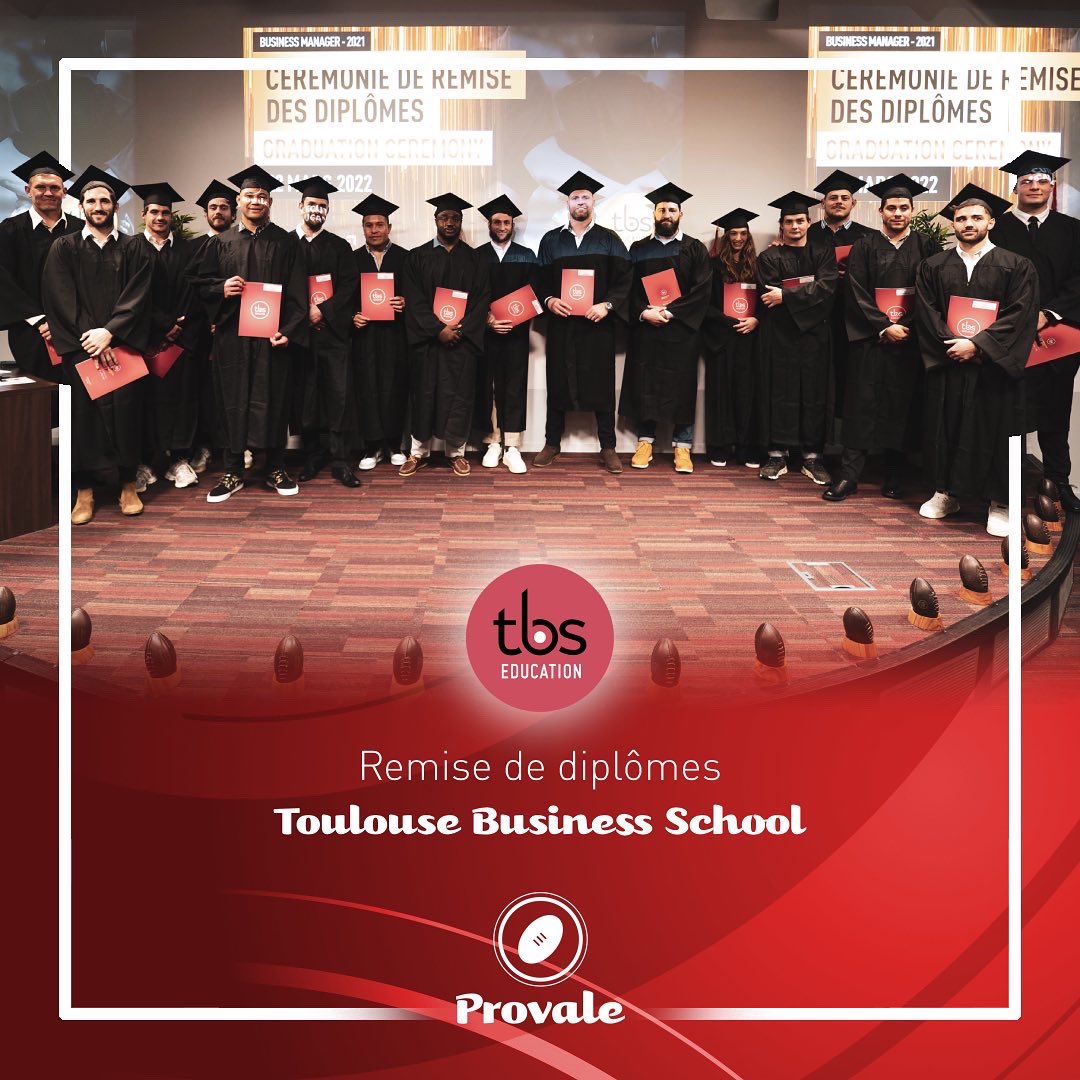 ProvaleRugby's tweet photo. Cette semaine a eu lieu la remise de diplômes de la 5e promotion du programme Business Manager - Sportifs de Haut Niveau chez @tbs_education . 🎓

Félicitations à tous et à toutes ! 🔥 Plein de réussite pour vos projets. ✨ https://t.co/a5Cw7GKCXL