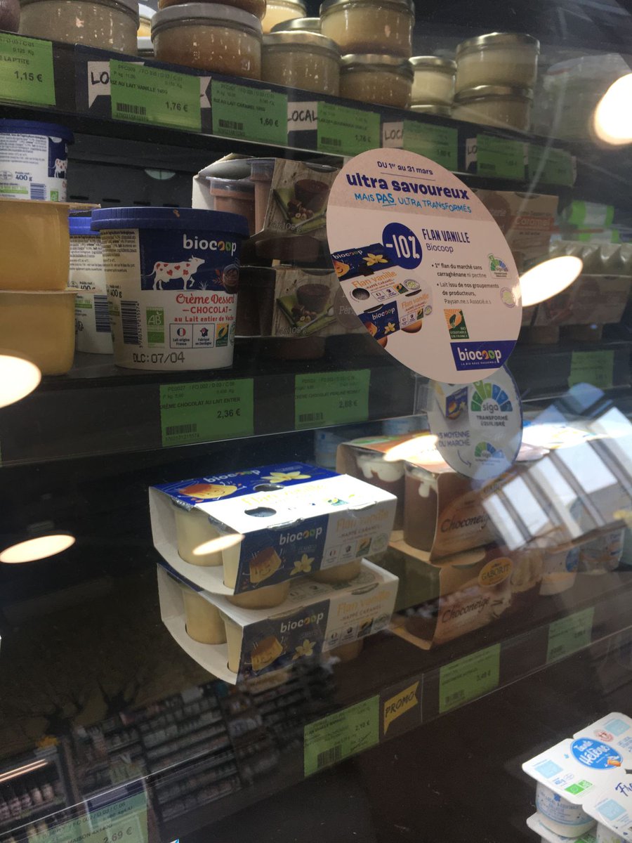 Pour lutter contre l'ultra-transformation des aliments, nous retravaillons les compositions de nos produits à marque Biocoop afin d'avoir un score <a href="/siga_care/">Siga</a> entre 1 et 4/7 ✅ 🌍 ! Comme pour nos flan vanille par exemple 🙌 

Merci @thomasbreuzet pour les photos.