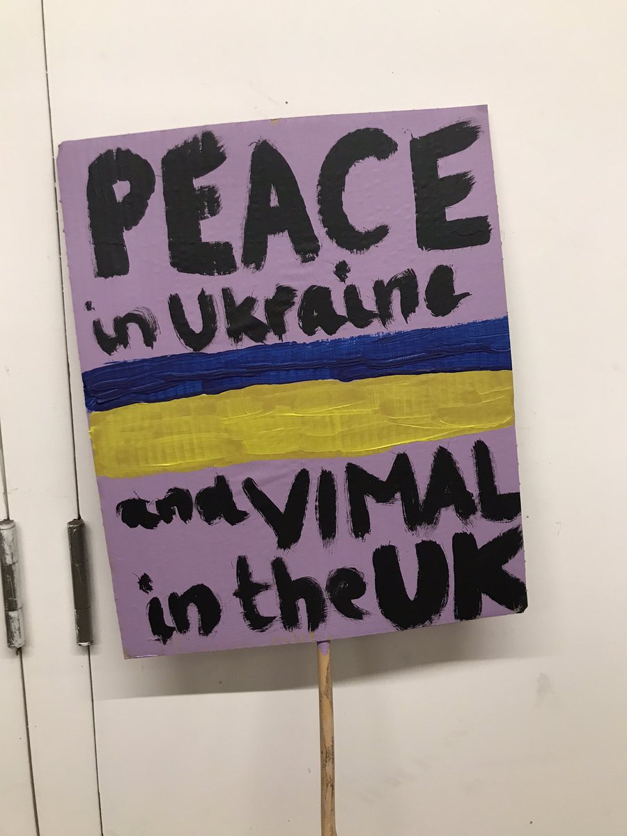 letvimalstay's tweet photo. We were busy last night. Come help carry. Or just come walk with us. 2pm, departing 2.15pm from #Rotherhithe Station (one stop from Canada Water). #MarchForVimal #LetVimalStay https://t.co/FyTHSfV5DF