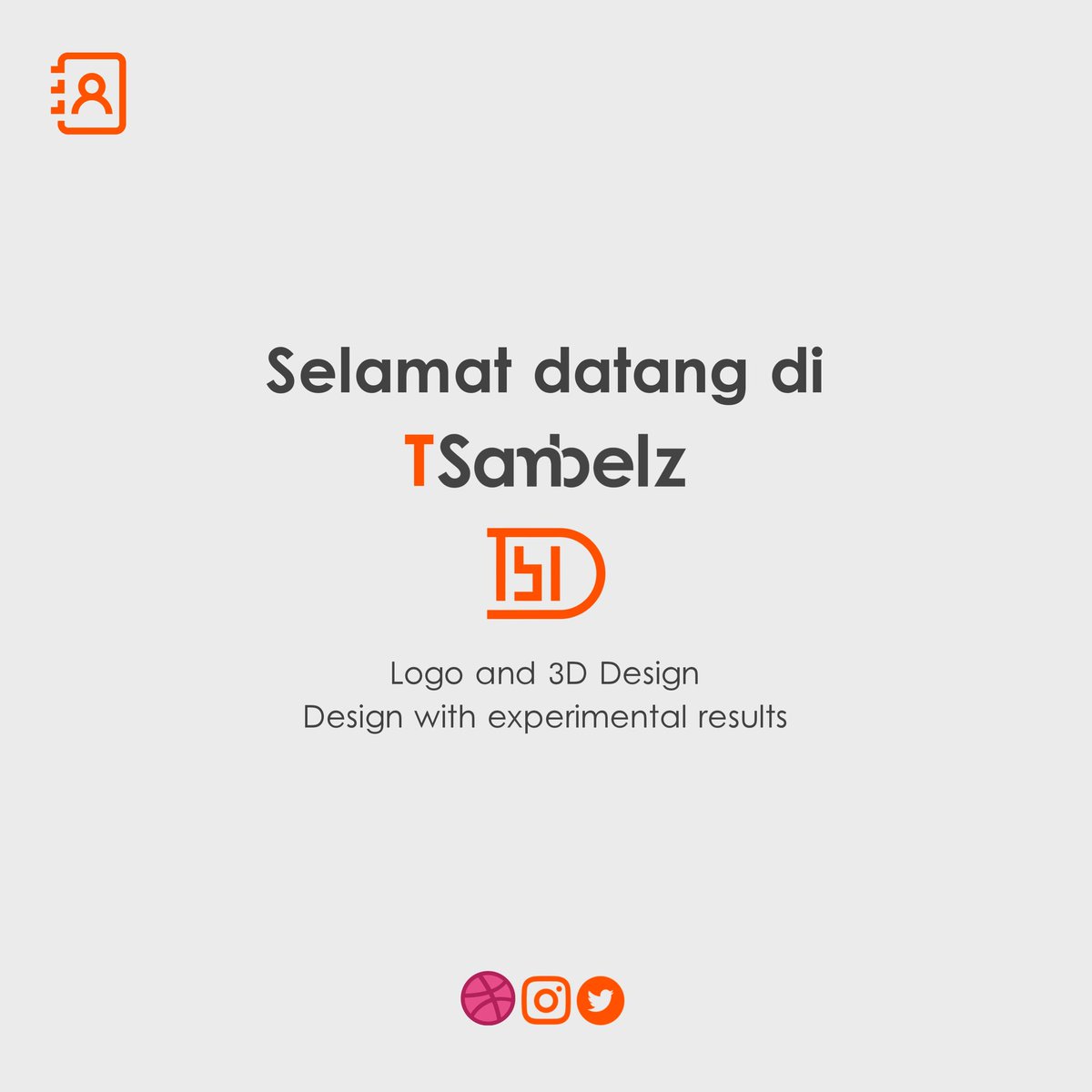 tsambelz's tweet photo. Welcome to TSambelz with Twitter 

We serve orders Logo and 3D Design

Don't forget to also visit us on other applications or websites, thank you👋🏻 https://t.co/UIQmUJv9aN