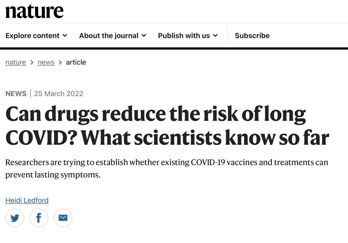 New <a href="/Nature/">nature</a> article on #LongCOVID: if drugs can reduce its risk? 
Nicely written by <a href="/heidiledford/">Heidi Ledford</a>. Insights from experts from 🇺🇸 &amp; 🇬🇧 as well as our #SolidarityTrial 🇫🇮 story.
Thanks to patients, great team &amp; great bosses! 
Article: nature.com/articles/d4158…
#EBM #COVID <a href="/mapetti/">Markku Tervahauta</a>